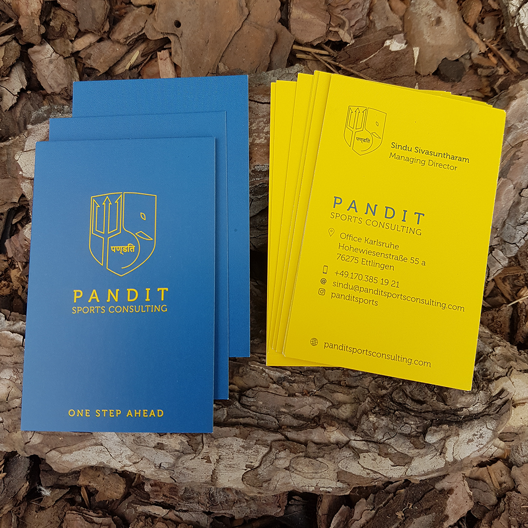 Designliebe Referenz PANDIT SPORTS - Business Cards