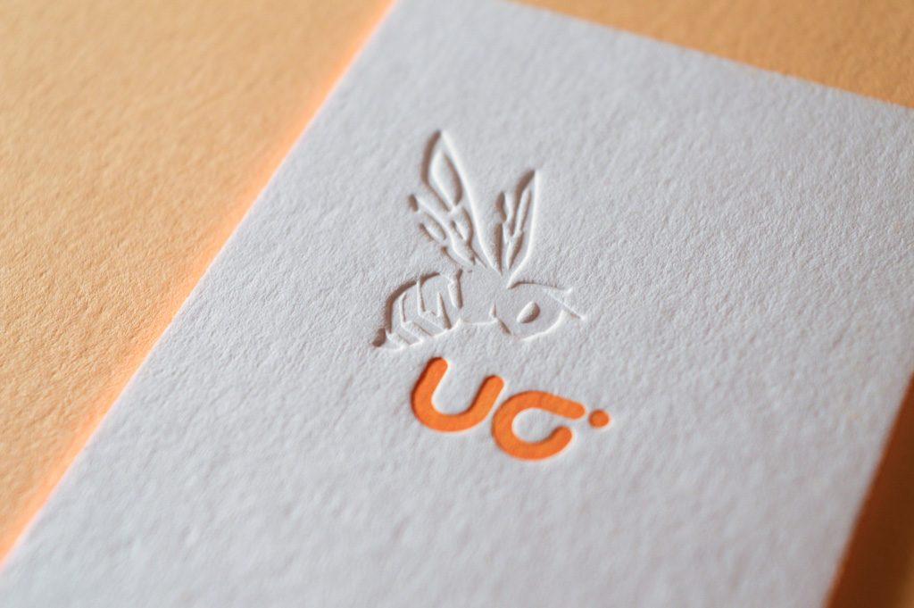 Visitenkarten Letterpress mit Blindprägung