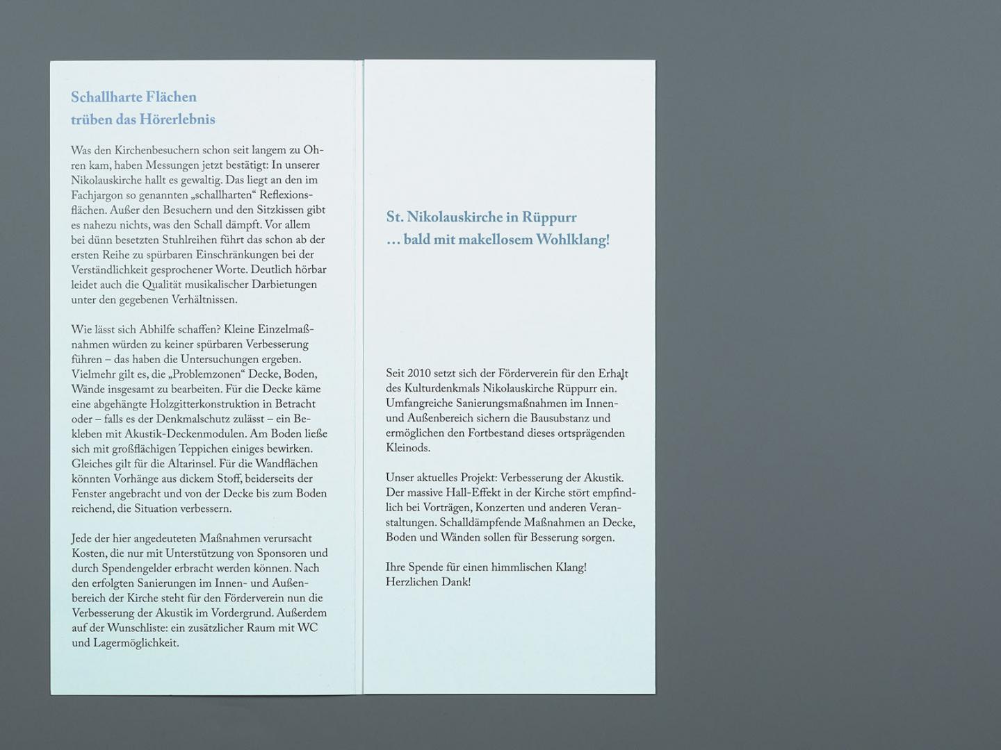 Förderverein Nikolauskirche Rüppurr Flyer Innen 01
