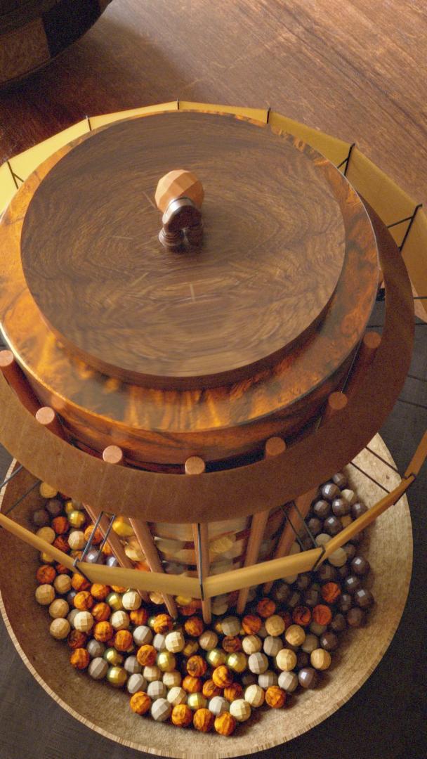 3D Rendering Förderturm Holz