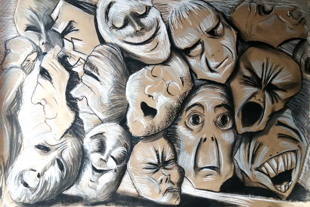 Carolina, Endlich ohne Maske, 140 x 100 cm