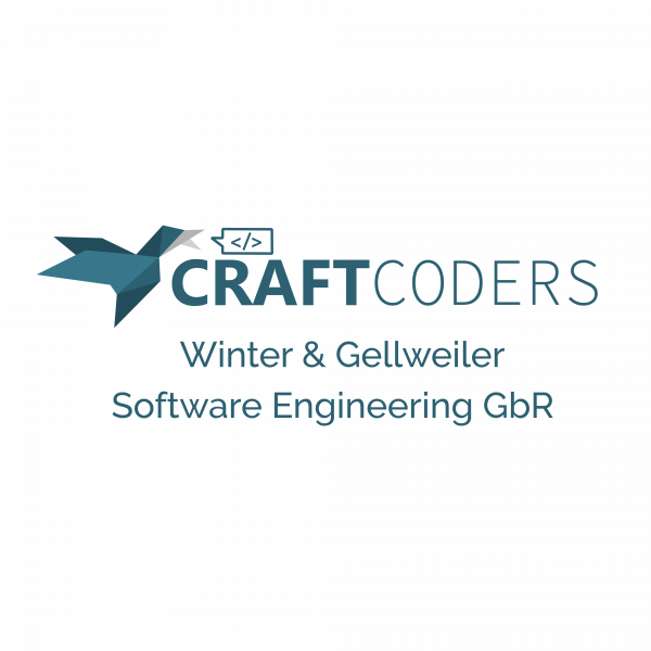 CraftCoders - Software Ingenieure aus Karlsruhe Winter & Gellweiler - Software Engineering GbR Logo mit Markenname CraftCoders