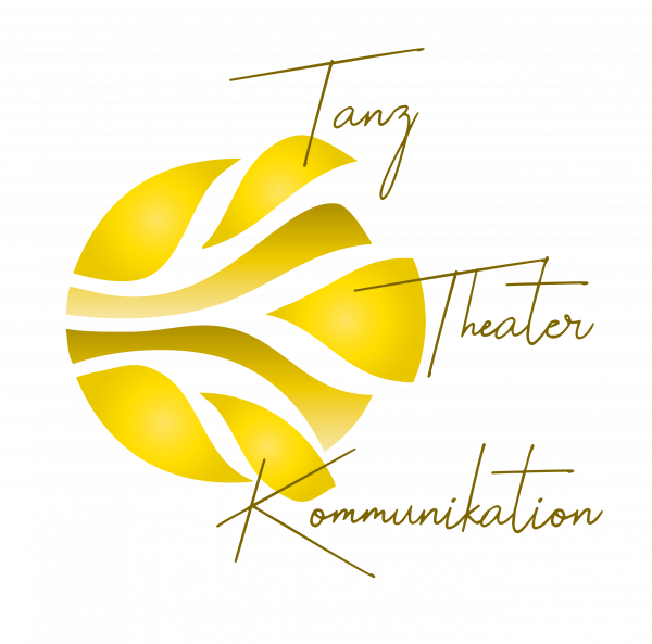 Laura Albrecht Dieses Logo zeigt eine Fließende Grafik, die die Bereiche Tanz, Theater und Kommunikation repräsentieren