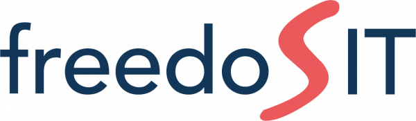 Strategischer Partner für Softwareentwicklung, Digitalisierung & IT freedos-IT-GmbH_logo_dunkelblau_rot