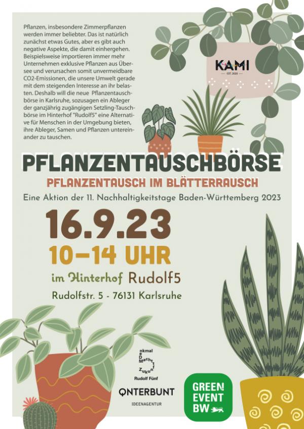 Plakat Pflanzentauschbörse